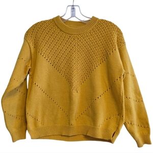 Marine Layer Olivia Crew Neck Yellow Sweater Size X-Small